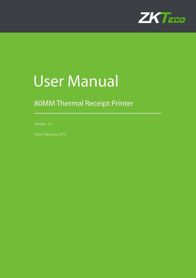 ZKTeco TF1600 ZKTeco user manual