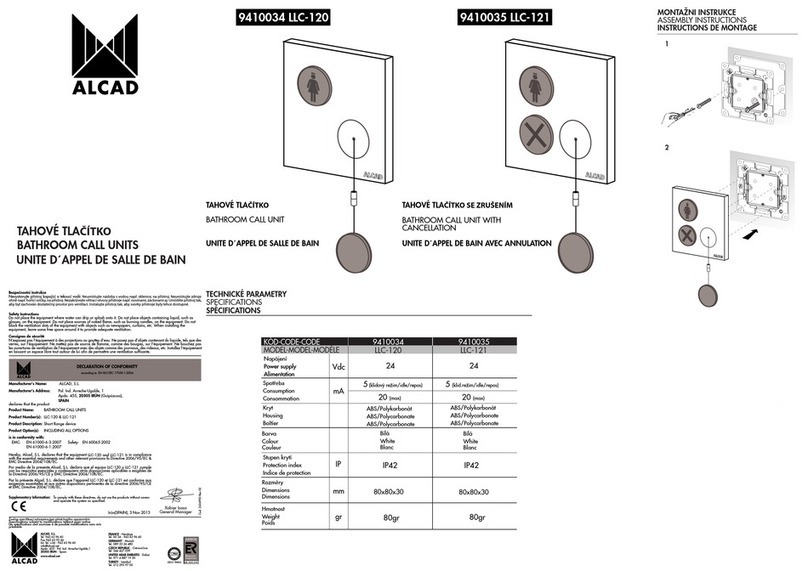 Alcad 9410034 LLC-120 Assembly instructions Alcad 9410034 LLC-120 Assembly instructions