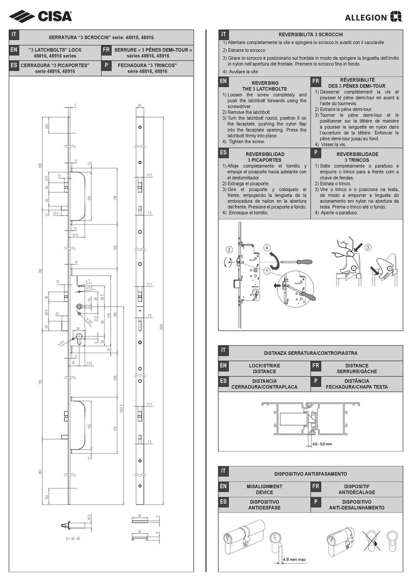 Allegion CISA 48816 Series quick start guide Allegion CISA 48816 Series quick start guide