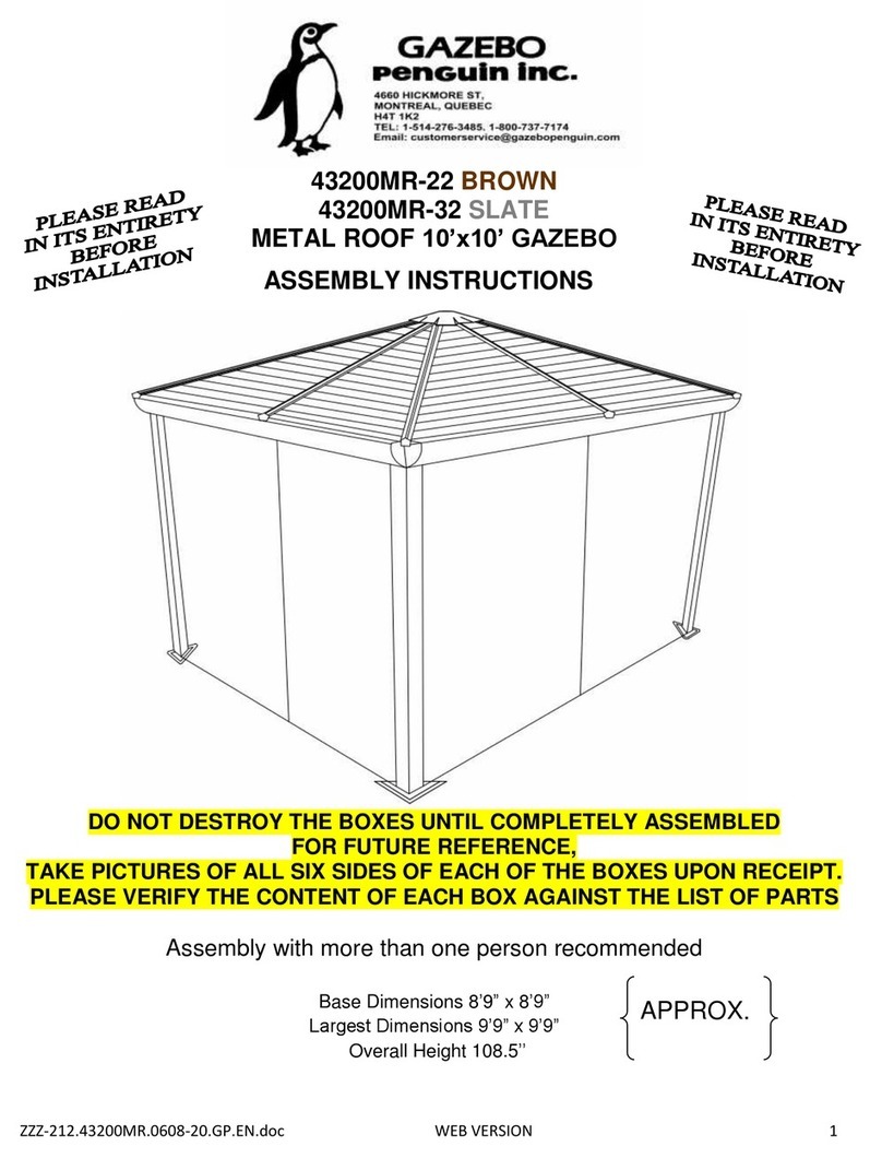 Gazebo penguin 43200MR-22 Assembly instructions Gazebo penguin 43200MR-22 Assembly instructions