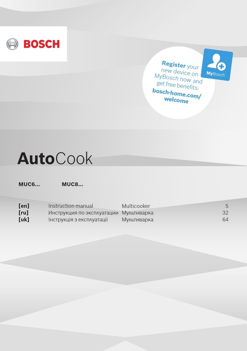 Bosch MUC6 Series User manual