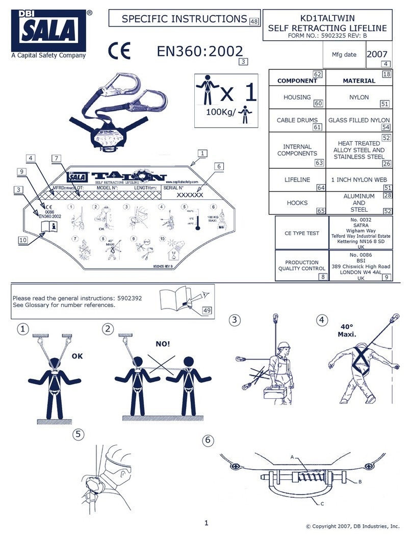 Capital Safety DBI SALA KD1TALTWIN Specific instructions