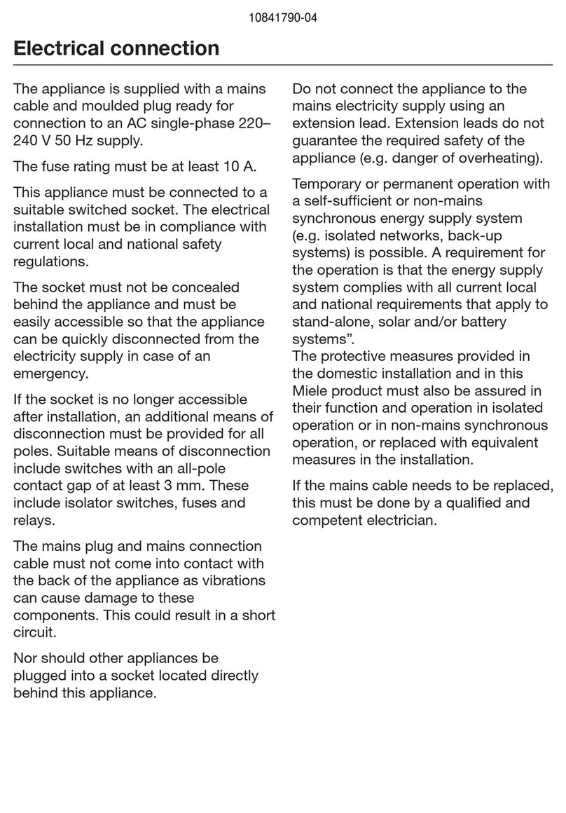 Miele K 31222 Ui manual