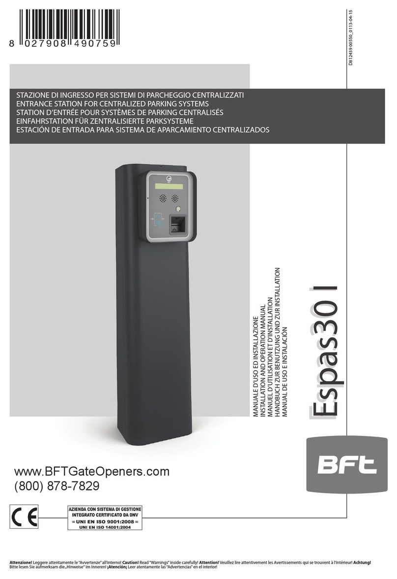BFT Espas30 I Installation and operation manual