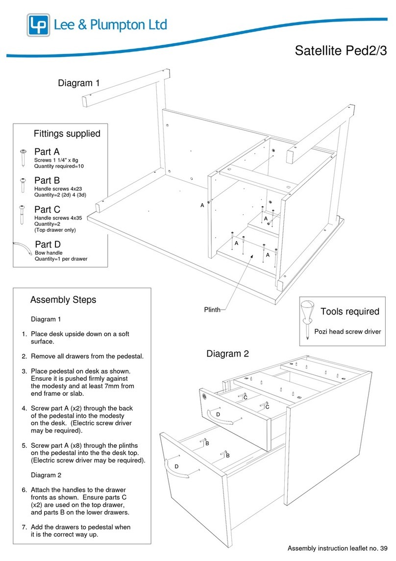 Lee & Plumpton Satellite Ped2 Assembly instructions