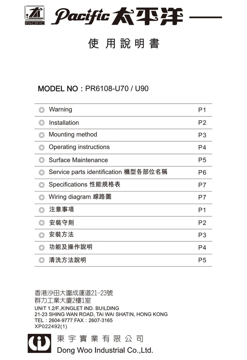 Pacific PR6108-U70 manual