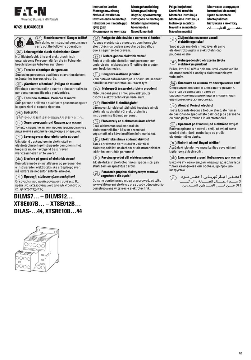 Eaton DILMS7-DILMS12 Series Instruction leaflet