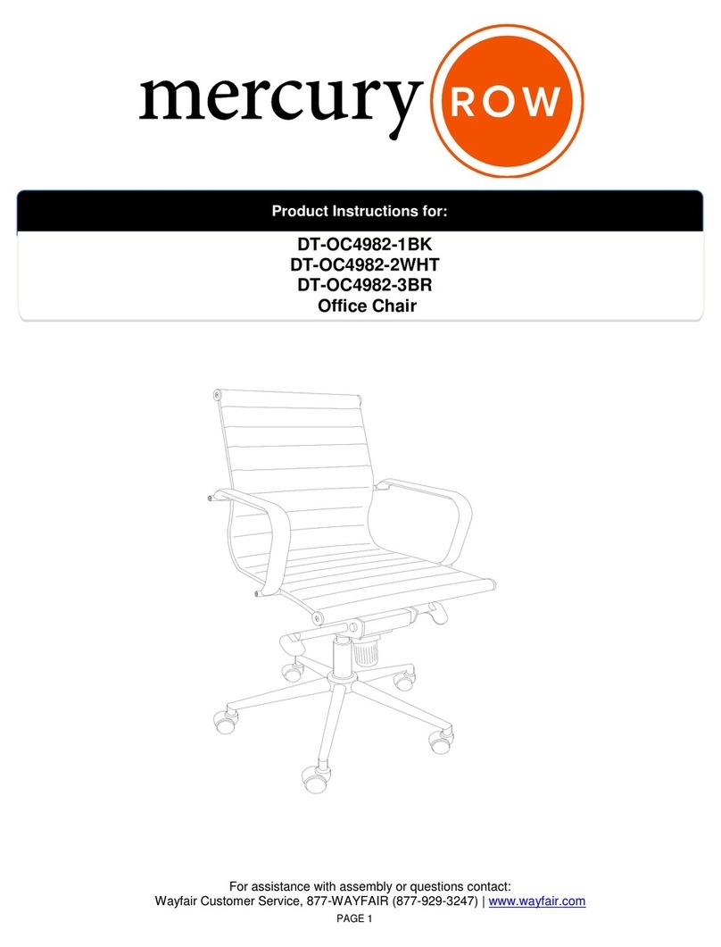 Mercury Row DT-OC4982-1BK Assembly instructions Mercury Row DT-OC4982-1BK Assembly instructions