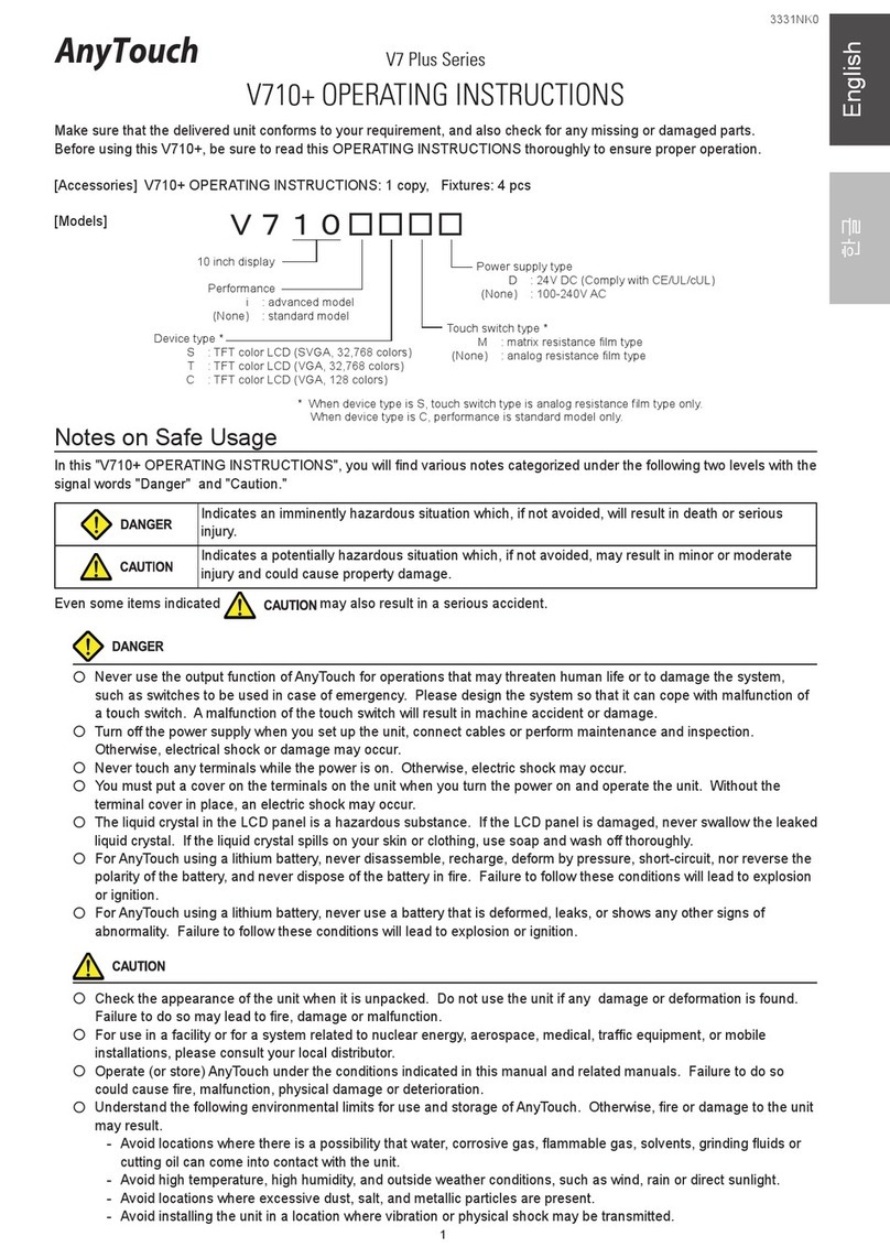 RS Automation AnyTouch V7 Plus Series operating instructions
