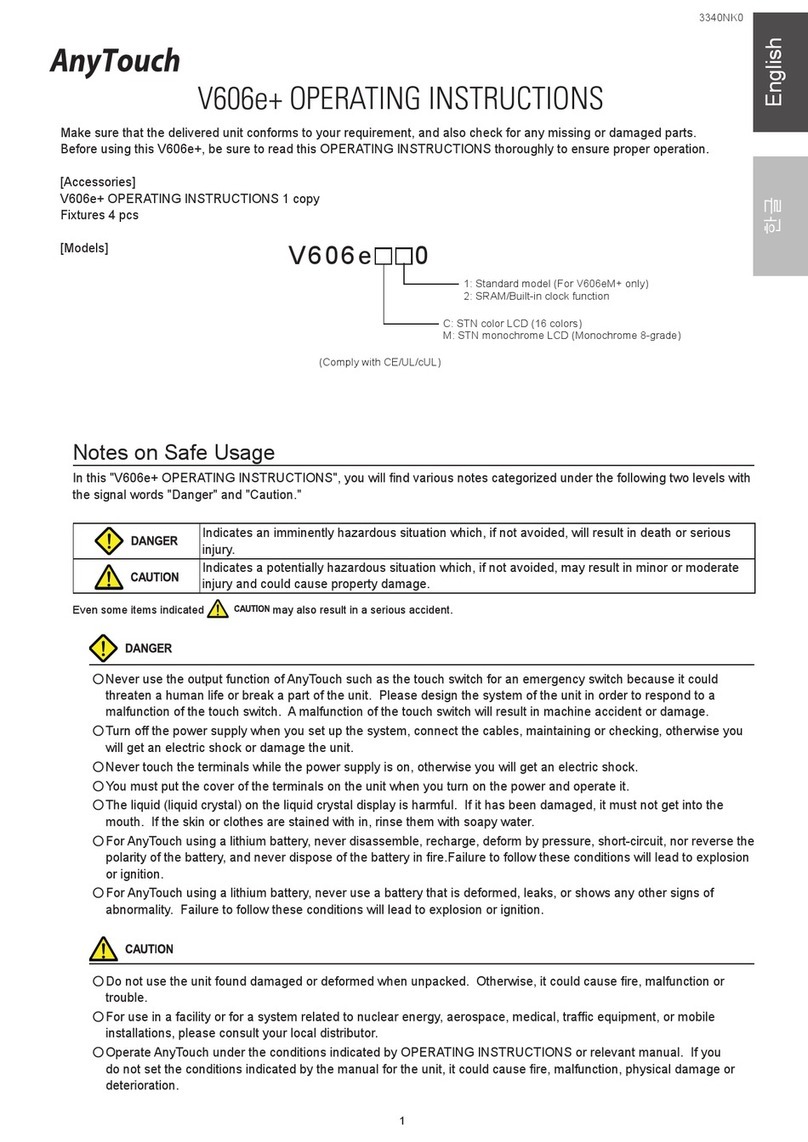 RS Automation AnyTouch V606e+ User manual