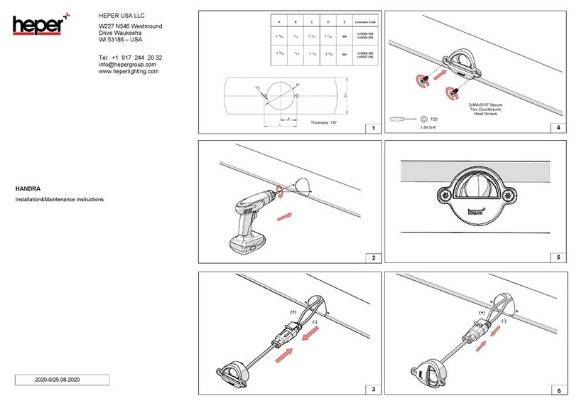 HEPER HANDRA Installation & maintenance instructions
