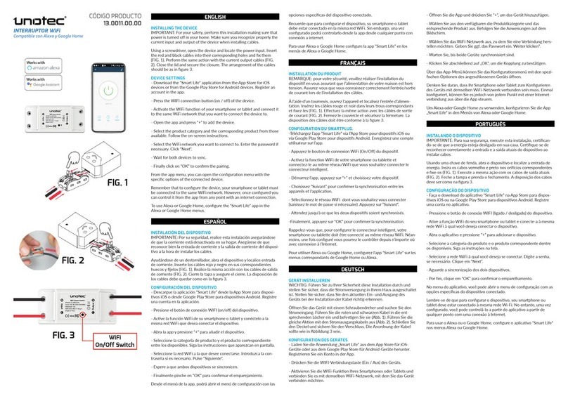 unotec INTERRUPTOR WiFi User manual