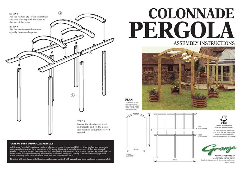 Grange Fencing COLONNADE PERGOLA User manual