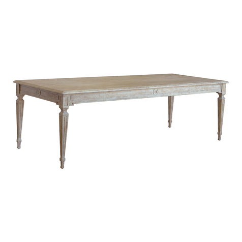 Eloquence GUSTAVIAN DINING TABLE Assembly Instructions & Care