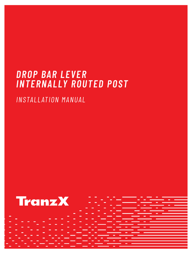 TranzX DROP BAR LEVER INTERNALLY ROUTED POST installation manual