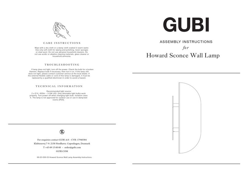 GUBI Howard Sconce Assembly instructions