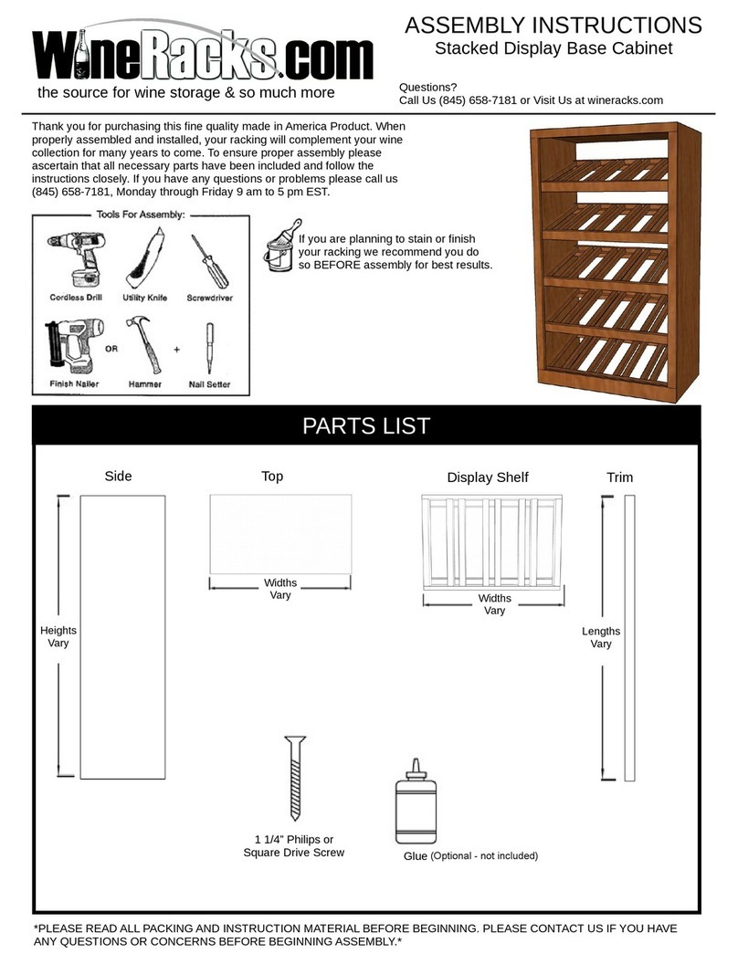 Wine racks America 8 6-960-0975-3825-ST Assembly instructions