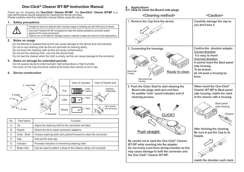 Fujikura One-Click MT-BP instruction manual