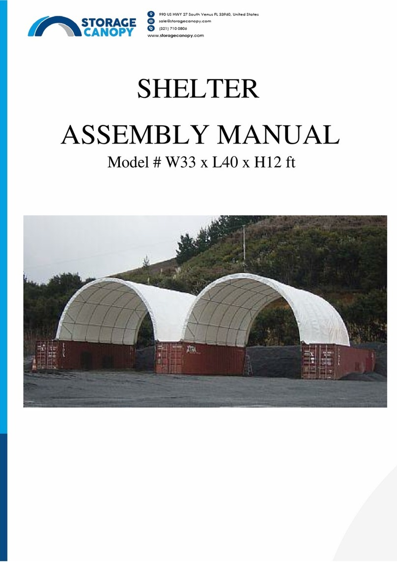 Storage Canopy W33 x L40 x H12 ft User manual