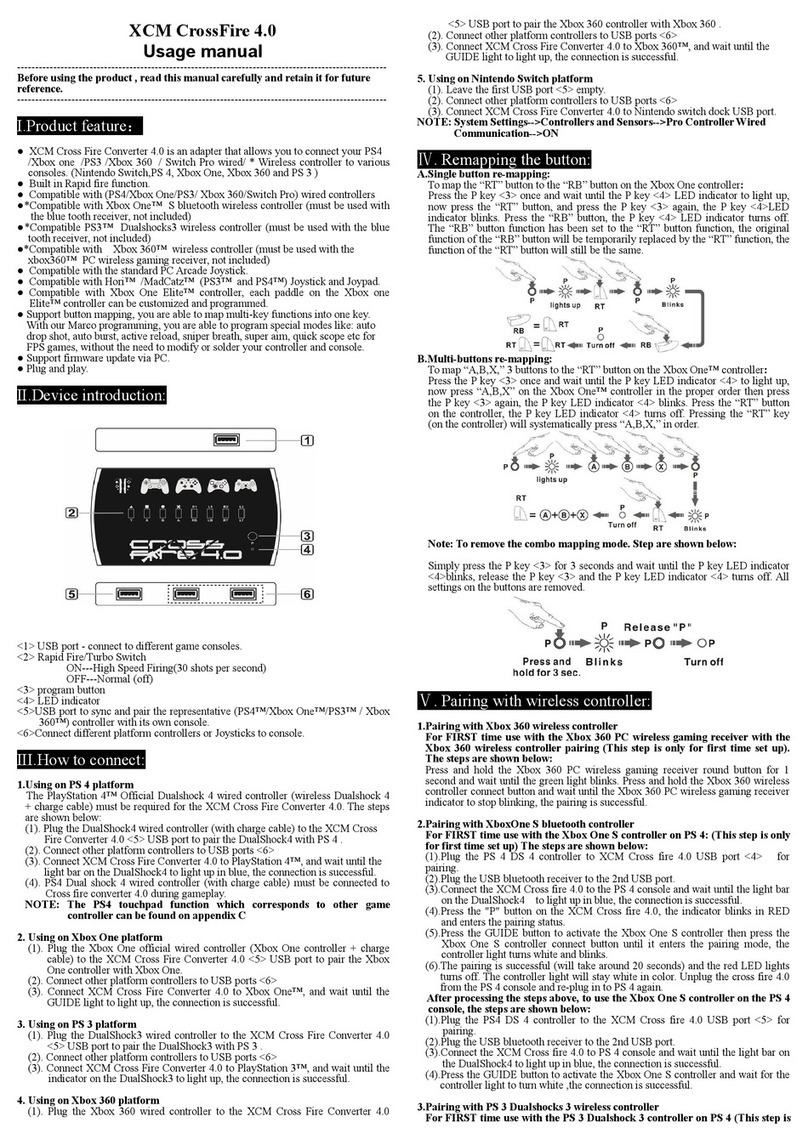 XCM CrossFire 4.0 Usage manual