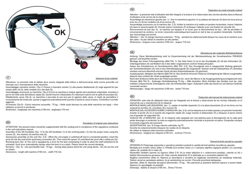Euro Systems P70 Translation of original user instructions
