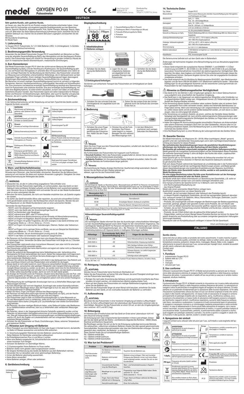 Medel PO01 quick start guide Medel PO01 quick start guide