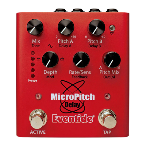 Eventide MicroPitch Delay Quick reference guide
