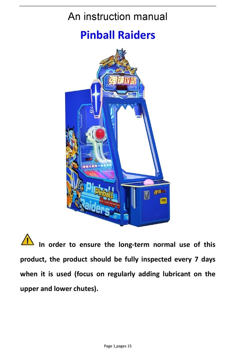Tecway Pinball Raiders User manual Tecway Pinball Raiders User manual