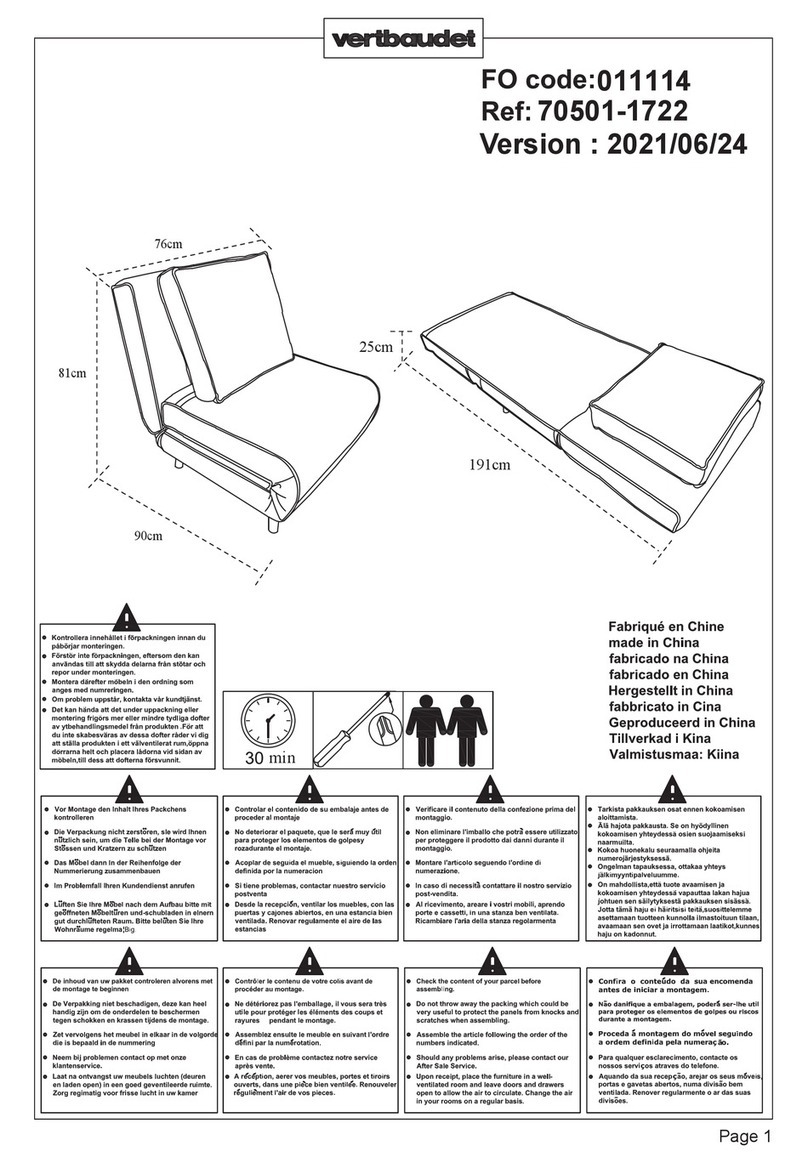 VERTBAUDET 70501-1722 Assembly instructions VERTBAUDET 70501-1722 Assembly instructions