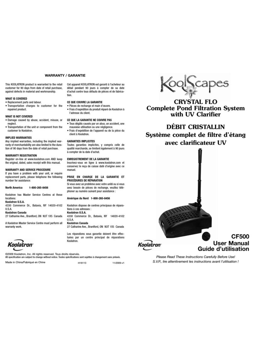 Koolatron KoolScapes CRYSTAL FLO CF500 user manual Koolatron KoolScapes CRYSTAL FLO CF500 user manual