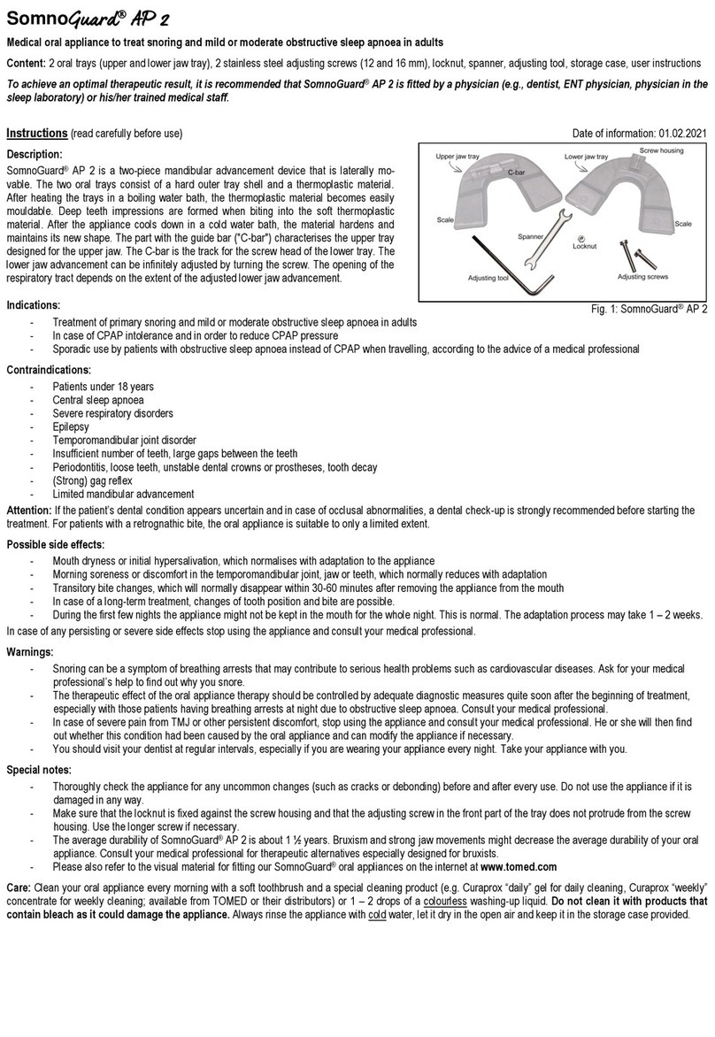 Tomed SomnoGuard AP 2 quick start guide