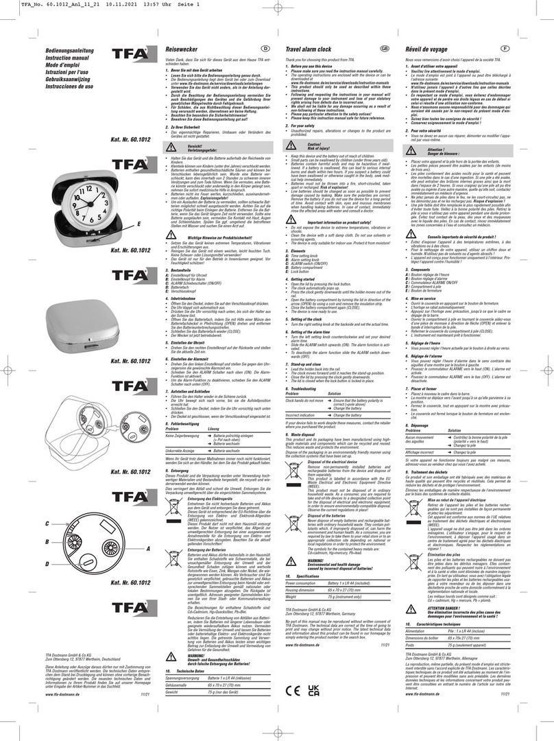 TFA 60.1012 User manual