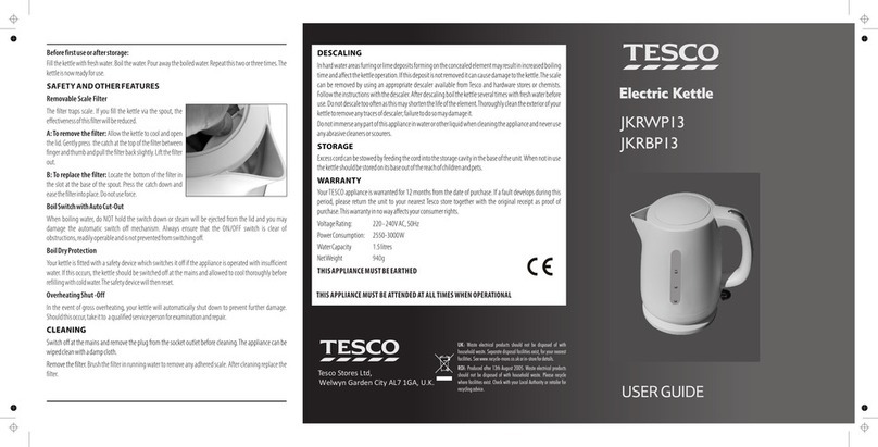 Tesco JKRWP13 User manual