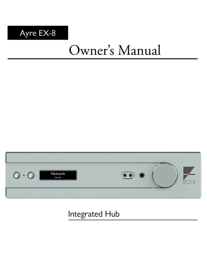 Ayre EX-8 User manual