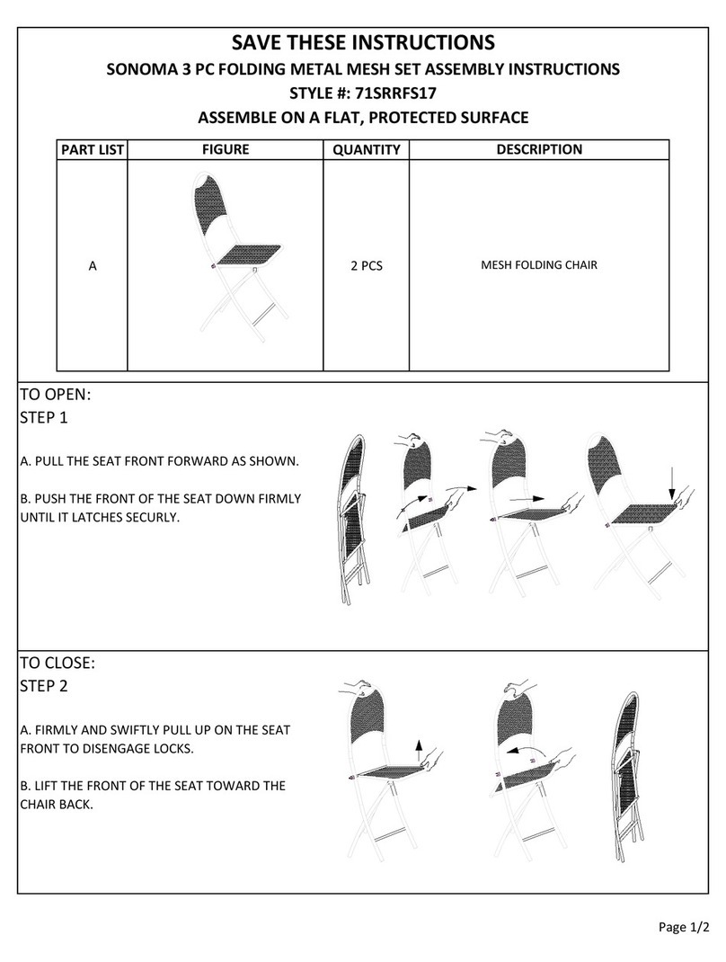 Sonoma 71SRRFS17 Assembly instructions