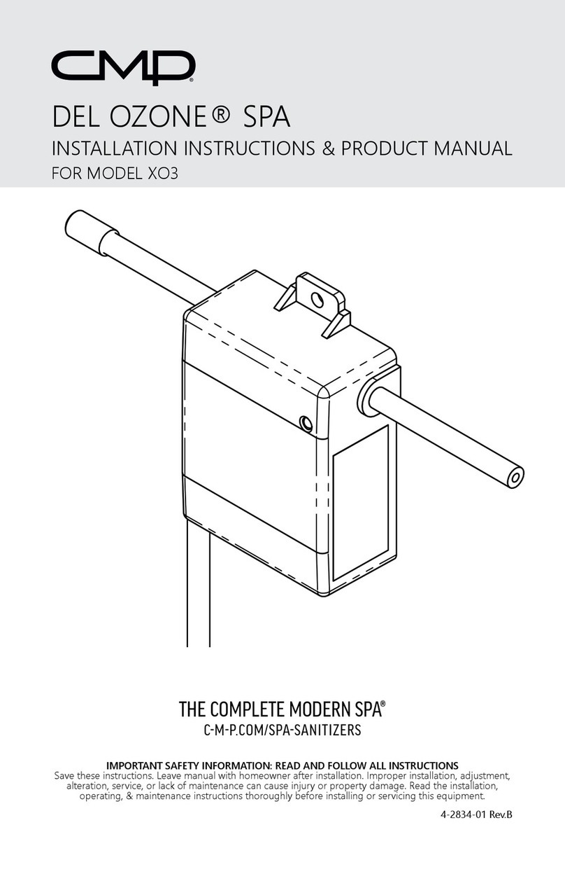CMP DEL OZONE XO3 INSTALLATION INSTRUCTIONS & PRODUCT MANUAL CMP DEL OZONE XO3 INSTALLATION INSTRUCTIONS & PRODUCT MANUAL
