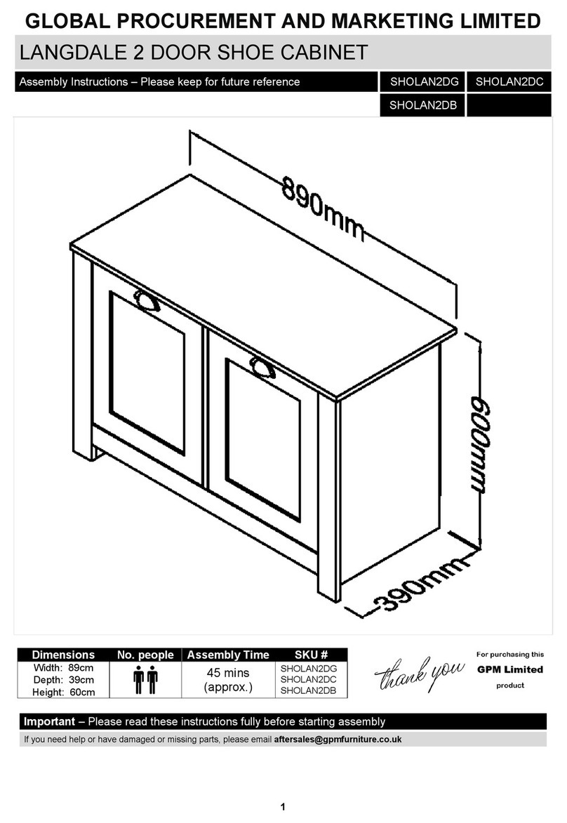 GPM LANGDALE SHOLAN2DG Assembly instructions