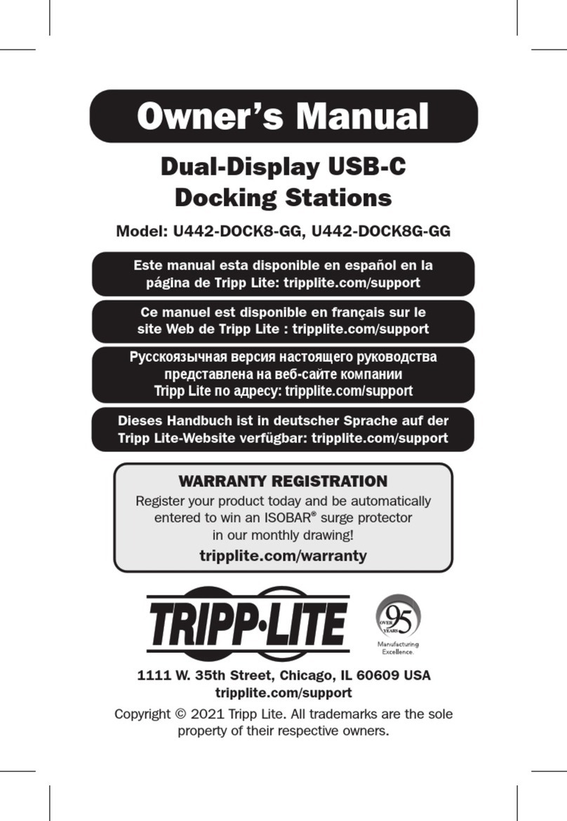 Tripp Lite U442-DOCK8-GG User manual Tripp Lite U442-DOCK8-GG User manual