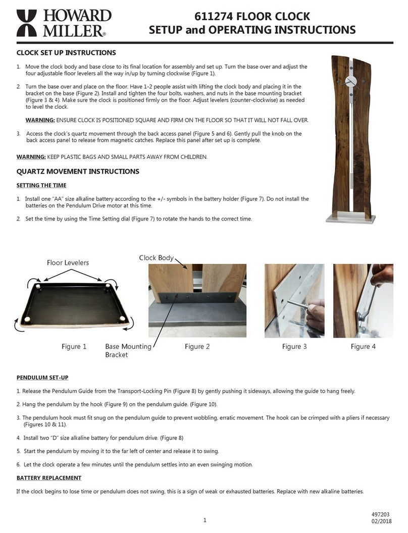 Howard Miller 611274 Set up and operating instructions