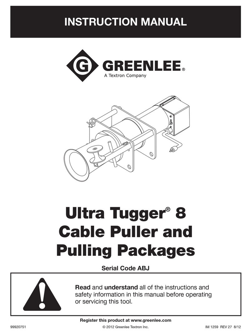 Textron GREENLEE Ultra Tugger 8 User manual Textron GREENLEE Ultra Tugger 8 User manual