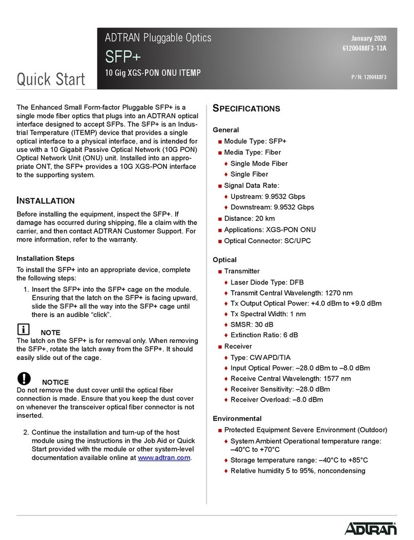 ADTRAN SFP+ User manual
