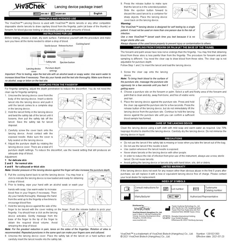 VivaChek HH-XIII-T Instructions for use