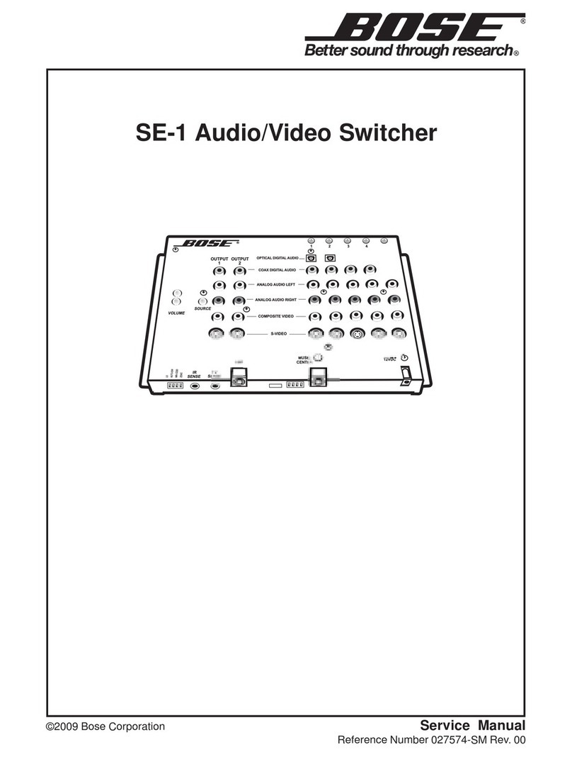 Bose SE-1 User manual