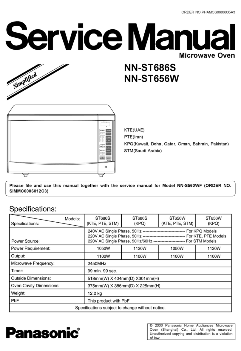 Panasonic NN-ST686S Service manual