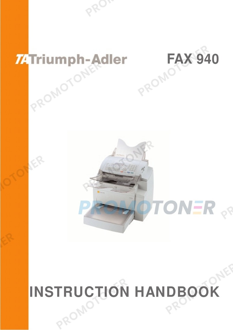 Triumph Adler FAX 940 Instruction handbook