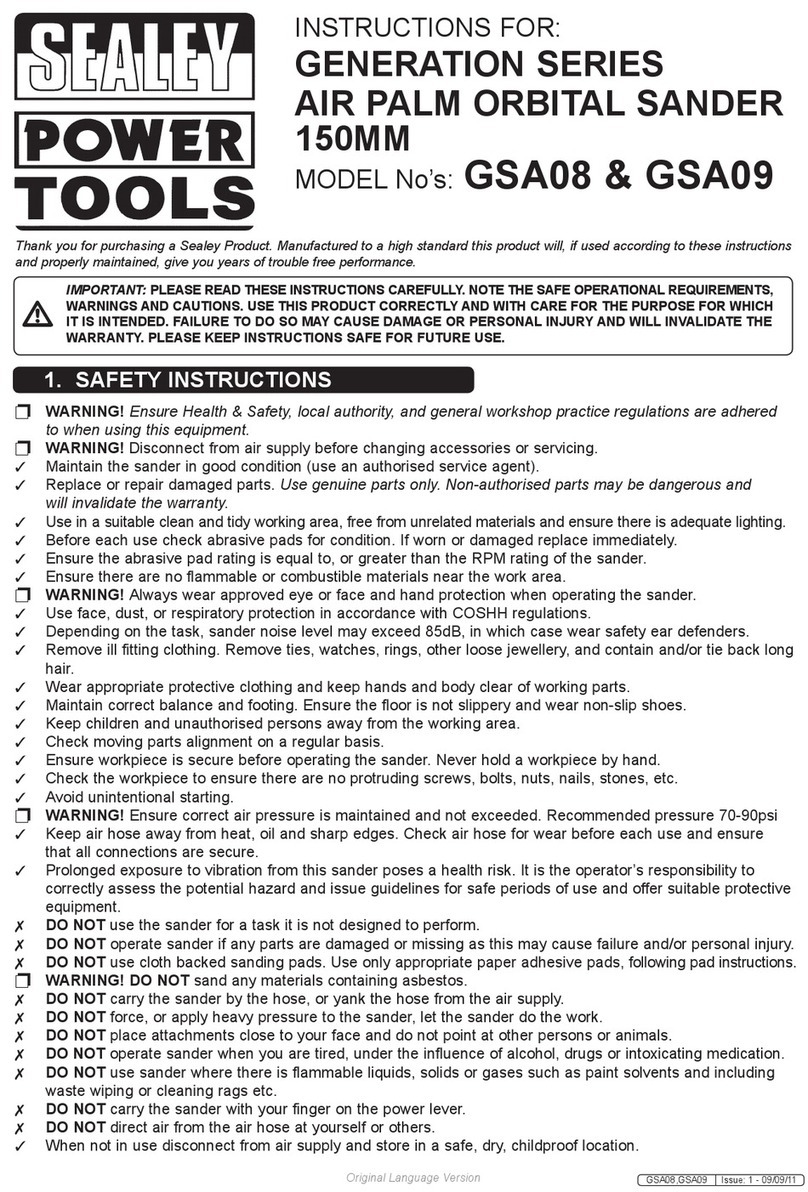 Sealey GSA08 User manual Sealey GSA08 User manual