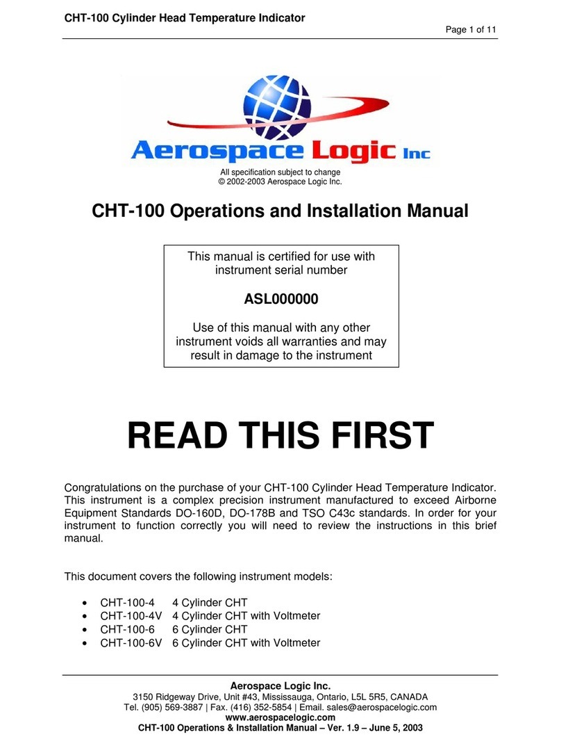 Aerospace Logic CHT-100 Specification sheet