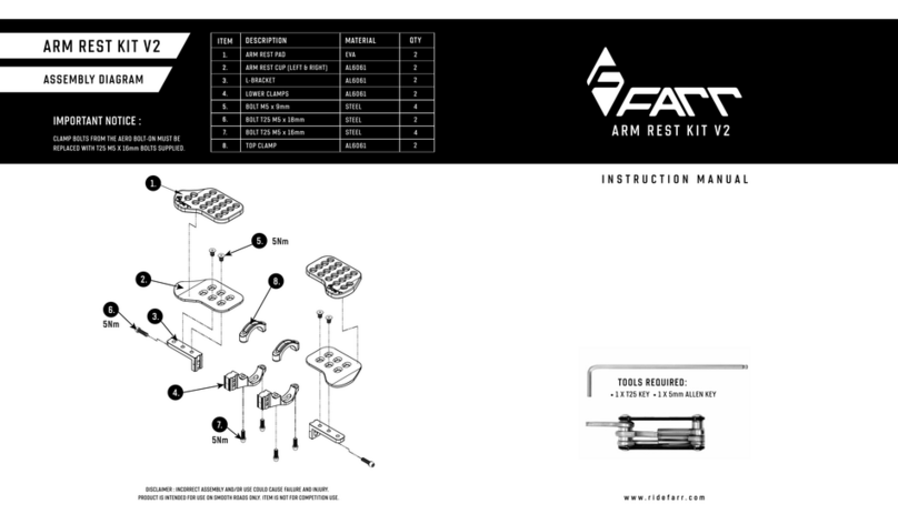 Farr Arm Rest Kit V2 instruction manual