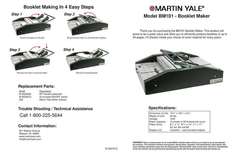 Martin Yale BM101 quick start guide