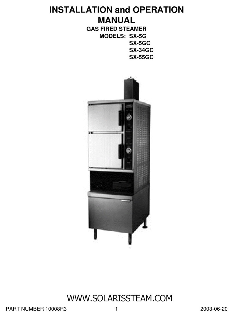 Solaris Steam SX-5G Installation and operation manual
